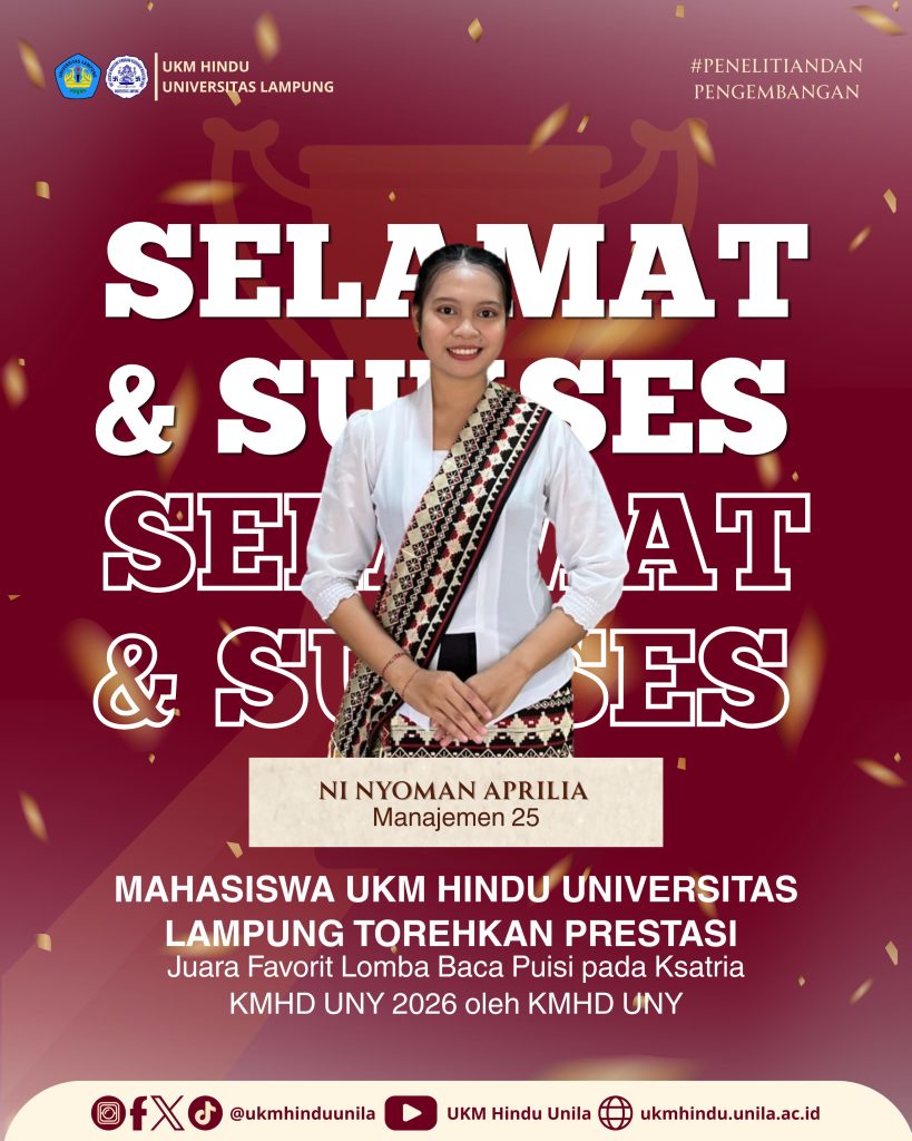 UKM Hindu Unila Berhasil Raih Juara Favorit Baca Puisi di Ksatria 2026